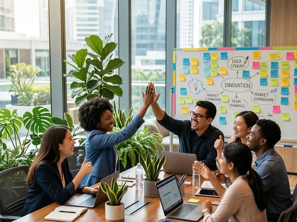 The RainTree Immigration team collaborating in the office